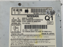 2011 Nissan Maxima Radio AM FM Cd Player Receiver Replacement P/N:25915 1JA0B 27760 ZY80A Fits 2010 2012 OEM Used Auto Parts