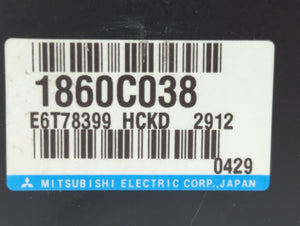2013 Mitsubishi Outlander Sport PCM Engine Computer ECU ECM PCU OEM P/N:1860C038 1860C041 Fits OEM Used Auto Parts