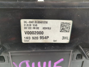 2008-2010 Volkswagen Jetta Instrument Cluster Speedometer Gauges P/N:1K0 920 954P Fits 2008 2009 2010 OEM Used Auto Parts