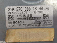 2016 Mercedes-Benz E350 PCM Engine Computer ECU ECM PCU OEM P/N:A 276 900 46 00 Fits OEM Used Auto Parts