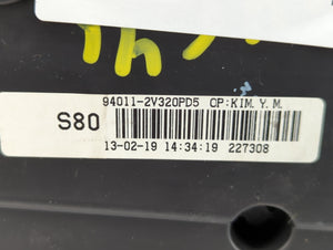 2012-2015 Hyundai Veloster Instrument Cluster Speedometer Gauges P/N:94011-2V320PD5 94001-2V321RDR Fits 2012 2013 2014 2015 OEM Used Auto Parts