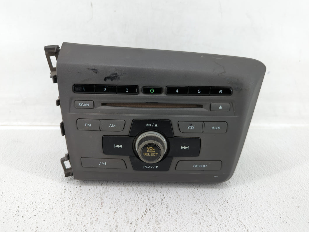 2012 Honda Civic Radio AM FM Cd Player Receiver Replacement P/N:39100-TR0-A314-M1 39100-TR0-A315-M1 Fits OEM Used Auto Parts