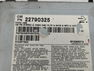 2008-2011 Cadillac Cts Radio AM FM Cd Player Receiver Replacement P/N:22790325 22758369 Fits 2008 2009 2010 2011 OEM Used Auto Parts