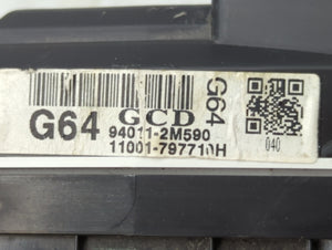 2011-2012 Hyundai Genesis Instrument Cluster Speedometer Gauges P/N:94011-2M590 94031-2M000 Fits 2011 2012 OEM Used Auto Parts