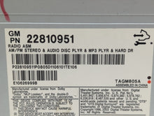 2008-2014 Cadillac Cts Radio AM FM Cd Player Receiver Replacement P/N:22810951 20988320 Fits 2008 2009 2010 2011 2012 2013 2014 OEM Used Auto Parts