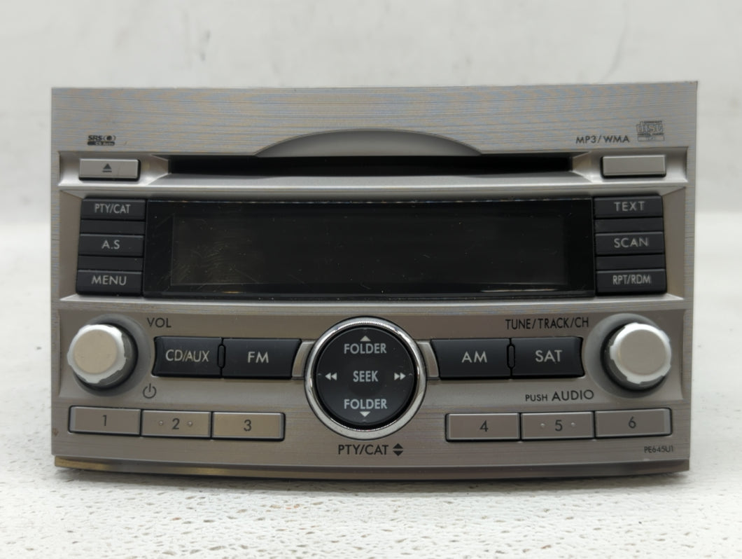 2010-2012 Subaru Legacy Radio AM FM Cd Player Receiver Replacement P/N:86201AJ64A Fits 2010 2011 2012 OEM Used Auto Parts