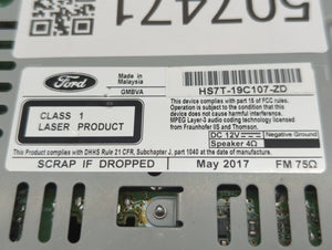 2017-2020 Ford Fusion Radio AM FM Cd Player Receiver Replacement P/N:HS7T-19C107-ZE HS7T-19C107-ZD Fits 2017 2018 2019 2020 OEM Used Auto Parts