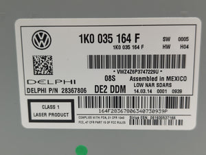 2011-2014 Volkswagen Jetta Radio AM FM Cd Player Receiver Replacement P/N:1K0 035 164 F Fits 2011 2012 2013 2014 2015 2016 OEM Used Auto Parts