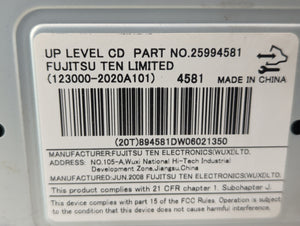 2009 Chevrolet Equinox Radio AM FM Cd Player Receiver Replacement P/N:25994581 Fits OEM Used Auto Parts