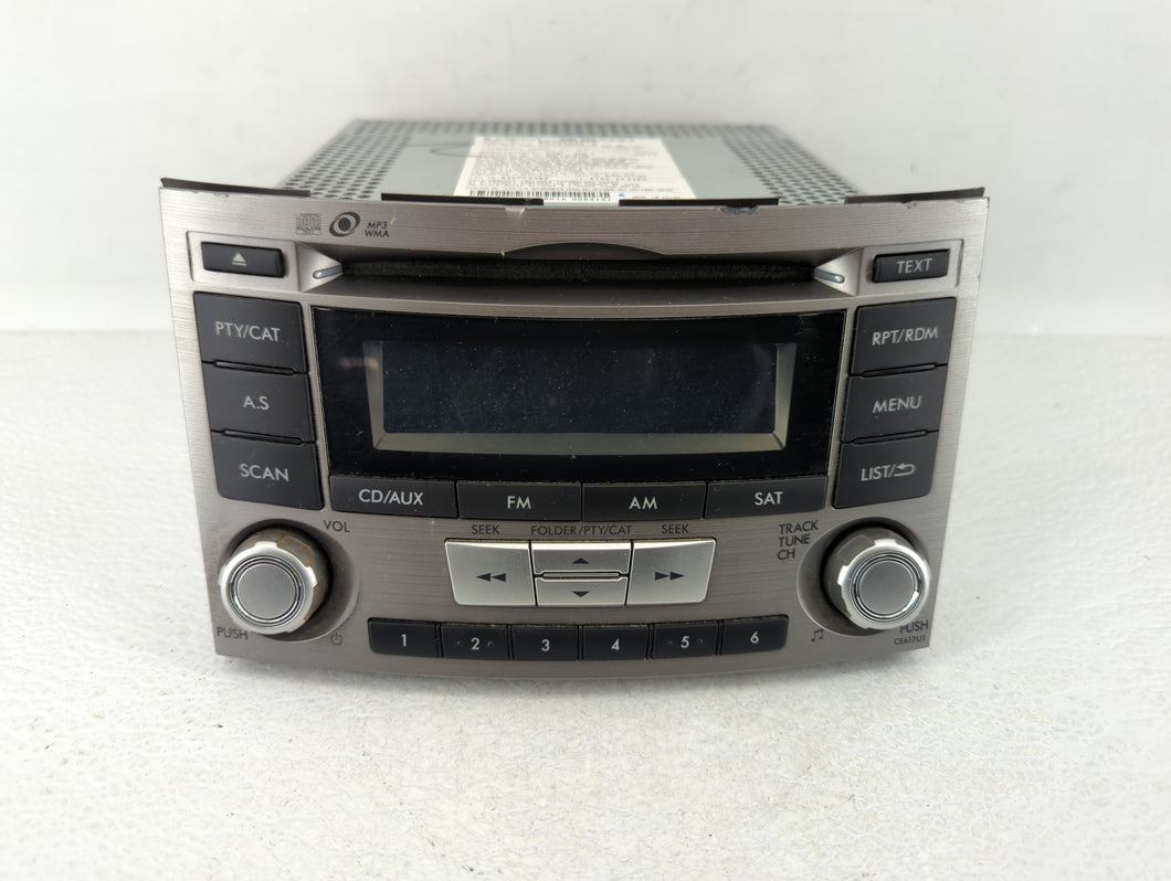 2012-2014 Subaru Legacy Radio AM FM Cd Player Receiver Replacement P/N:86201AJ61A Fits 2012 2013 2014 OEM Used Auto Parts