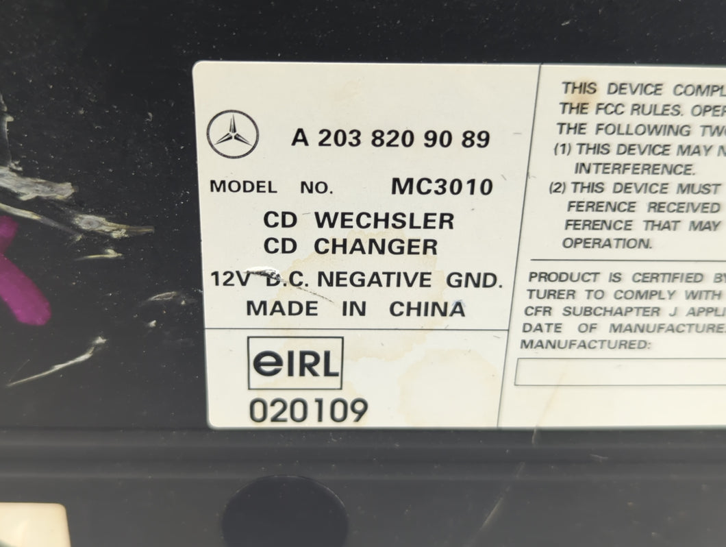 2002-2006 Mercedes-Benz C230 Radio AM FM Cd Player Receiver Replacement P/N:A 203 820 90 89 Fits 2001 2002 2003 2004 2005 2006 OEM Used Auto Parts