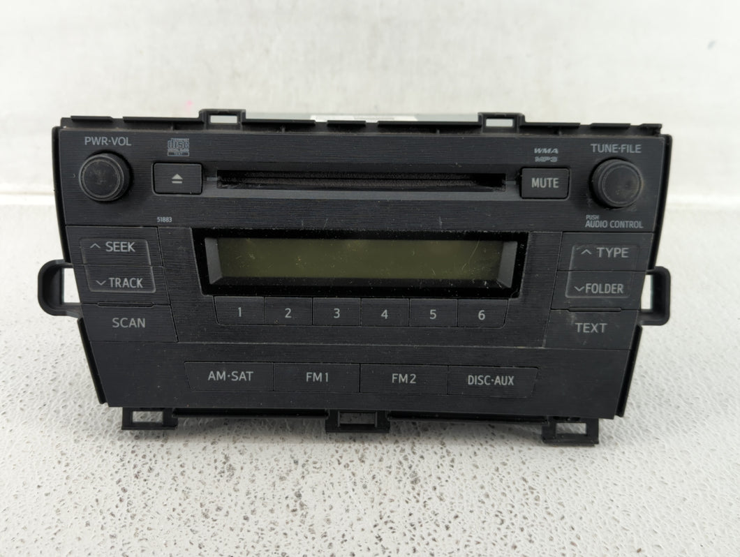 2010-2011 Toyota Prius Radio AM FM Cd Player Receiver Replacement Fits 2010 2011 OEM Used Auto Parts