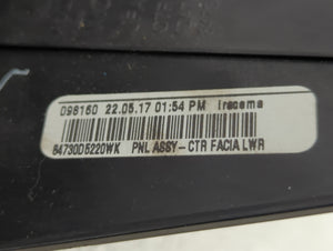 2016-2019 Kia Optima Radio Control Panel