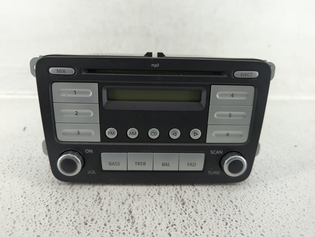 2010 Volkswagen Jetta Radio AM FM Cd Player Receiver Replacement P/N:1K0 035 180 1K0 035 161 D Fits 2011 OEM Used Auto Parts