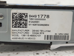 2019 Chevrolet Equinox Climate Control Module Temperature AC/Heater Replacement P/N:84491778 Fits OEM Used Auto Parts