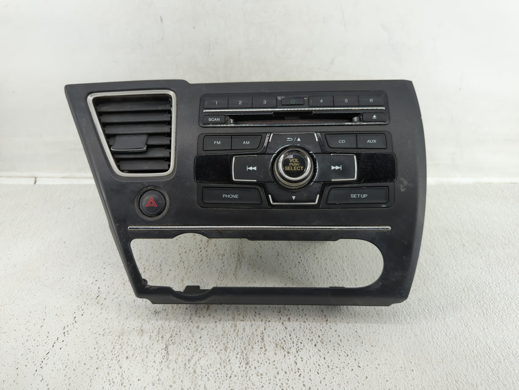 2013-2015 Honda Civic Radio AM FM Cd Player Receiver Replacement P/N:39100-TR3-A314-M1 39100-TS8-L314-M1 Fits 2013 2014 2015 OEM Used Auto Parts