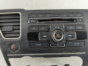 2013-2015 Honda Civic Radio AM FM Cd Player Receiver Replacement P/N:39100-TR3-A314-M1 39100-TS8-L314-M1 Fits 2013 2014 2015 OEM Used Auto Parts