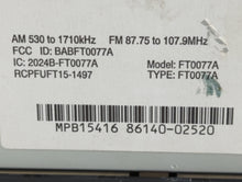 2017-2019 Toyota Corolla Radio AM FM Cd Player Receiver Replacement P/N:86140-02521 Fits 2017 2018 2019 OEM Used Auto Parts