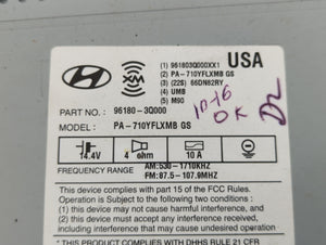 2011 Hyundai Sonata Radio AM FM Cd Player Receiver Replacement P/N:96180-3Q000 Fits OEM Used Auto Parts