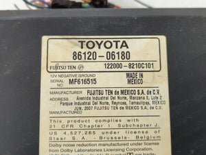 2007-2009 Toyota Camry Radio AM FM Cd Player Receiver Replacement P/N:86120-06180 Fits 2007 2008 2009 OEM Used Auto Parts