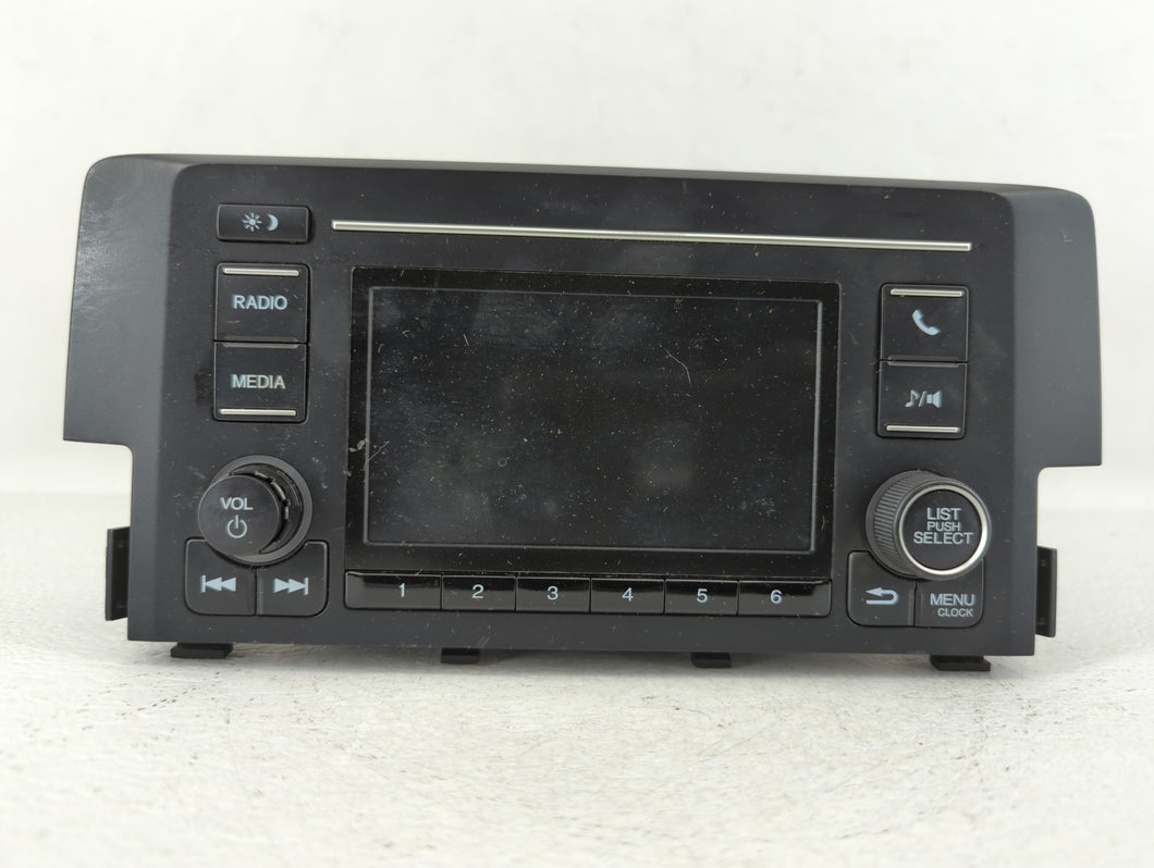 2019-2021 Honda Civic Radio AM FM Cd Player Receiver Replacement P/N:39100-TBA-A41 Fits 2019 2020 2021 OEM Used Auto Parts