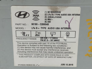 2015-2017 Hyundai Sonata Radio AM FM Cd Player Receiver Replacement P/N:96180-C20004X Fits 2015 2016 2017 OEM Used Auto Parts