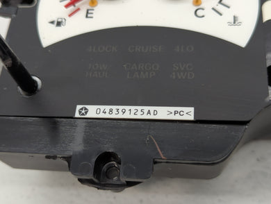 2005 Dodge Dakota Instrument Cluster Speedometer Gauges P/N:P56049692AG P56049691AH Fits OEM Used Auto Parts