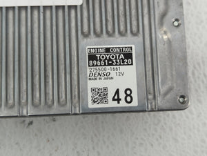 2013-2014 Lexus Es300h PCM Engine Computer ECU ECM PCU OEM P/N:89661-33L20 Fits 2013 2014 OEM Used Auto Parts
