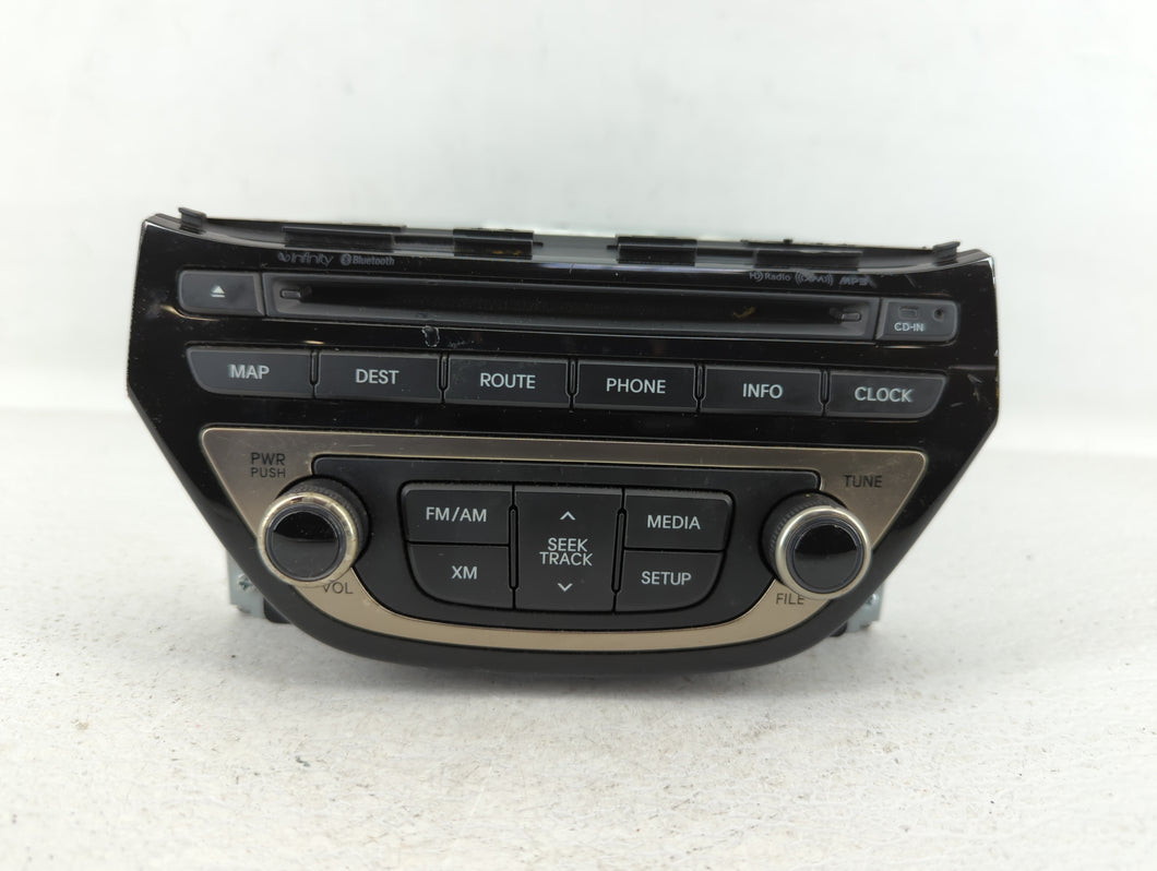 2013-2015 Hyundai Genesis Radio AM FM Cd Player Receiver Replacement P/N:96560-2M770YHG Fits 2013 2014 2015 OEM Used Auto Parts