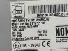 2019-2020 Nissan Maxima Radio Control Panel