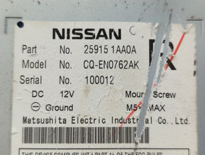 2009 Nissan Maxima Radio AM FM Cd Player Receiver Replacement P/N:25915 1AA1A 25915 1AA0D Fits OEM Used Auto Parts