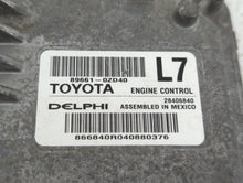 2014 Toyota Corolla PCM Engine Computer ECU ECM PCU OEM P/N:89661-0ZD40 Fits OEM Used Auto Parts