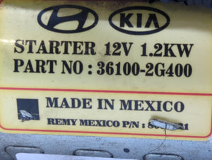 2012-2014 Kia Optima Car Starter Motor Solenoid OEM P/N:36100-2G400 Fits 2008 2009 2010 2011 2012 2013 2014 OEM Used Auto Parts