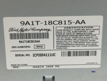 2009-2010 Lincoln Mkx Radio AM FM Cd Player Receiver Replacement P/N:9A1T-18C815-AA Fits 2009 2010 OEM Used Auto Parts