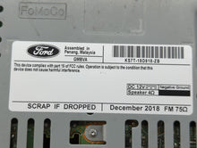 2016-2020 Ford Fusion Radio AM FM Cd Player Receiver Replacement P/N:KS7T-18D818-ZB HS7T-19C107-YM Fits 2016 2017 2018 2019 2020 OEM Used Auto Parts