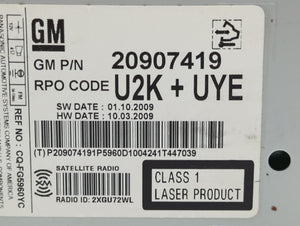 2011 Buick Regal Radio AM FM Cd Player Receiver Replacement P/N:20907419 20983517 Fits 2010 OEM Used Auto Parts