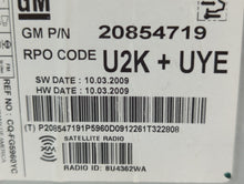 2011 Buick Regal Radio AM FM Cd Player Receiver Replacement P/N:20854719 20907419 Fits 2010 OEM Used Auto Parts