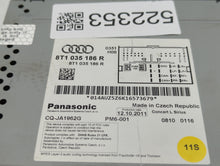 2008-2012 Audi S5 Radio AM FM Cd Player Receiver Replacement P/N:8T1 035 186 R 8T1 035 186 R Fits 2008 2009 2010 2011 2012 OEM Used Auto Parts