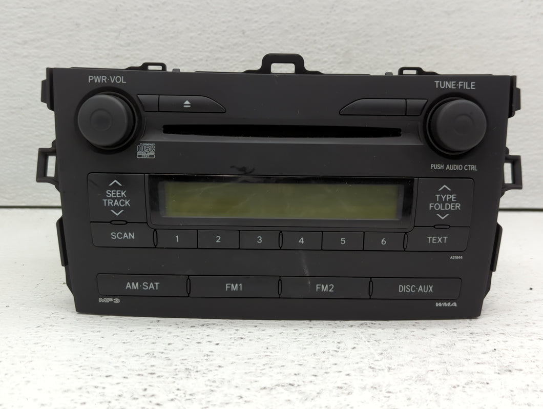 2009 Toyota Corolla Radio AM FM Cd Player Receiver Replacement P/N:86120-02750 Fits OEM Used Auto Parts