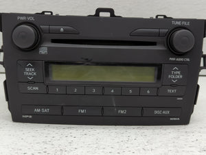 2009 Toyota Corolla Radio AM FM Cd Player Receiver Replacement P/N:86120-02750 Fits OEM Used Auto Parts