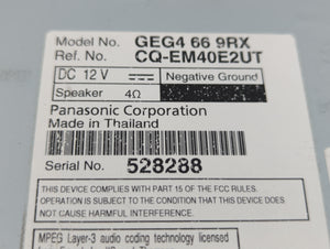 2011-2013 Mazda 6 Radio AM FM Cd Player Receiver Replacement P/N:GEG4 66 9RX GEG1 66 9R0 Fits 2011 2012 2013 OEM Used Auto Parts