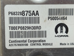 2019 Jeep Cherokee PCM Engine Computer ECU ECM PCU OEM P/N:P68328875AA Fits OEM Used Auto Parts