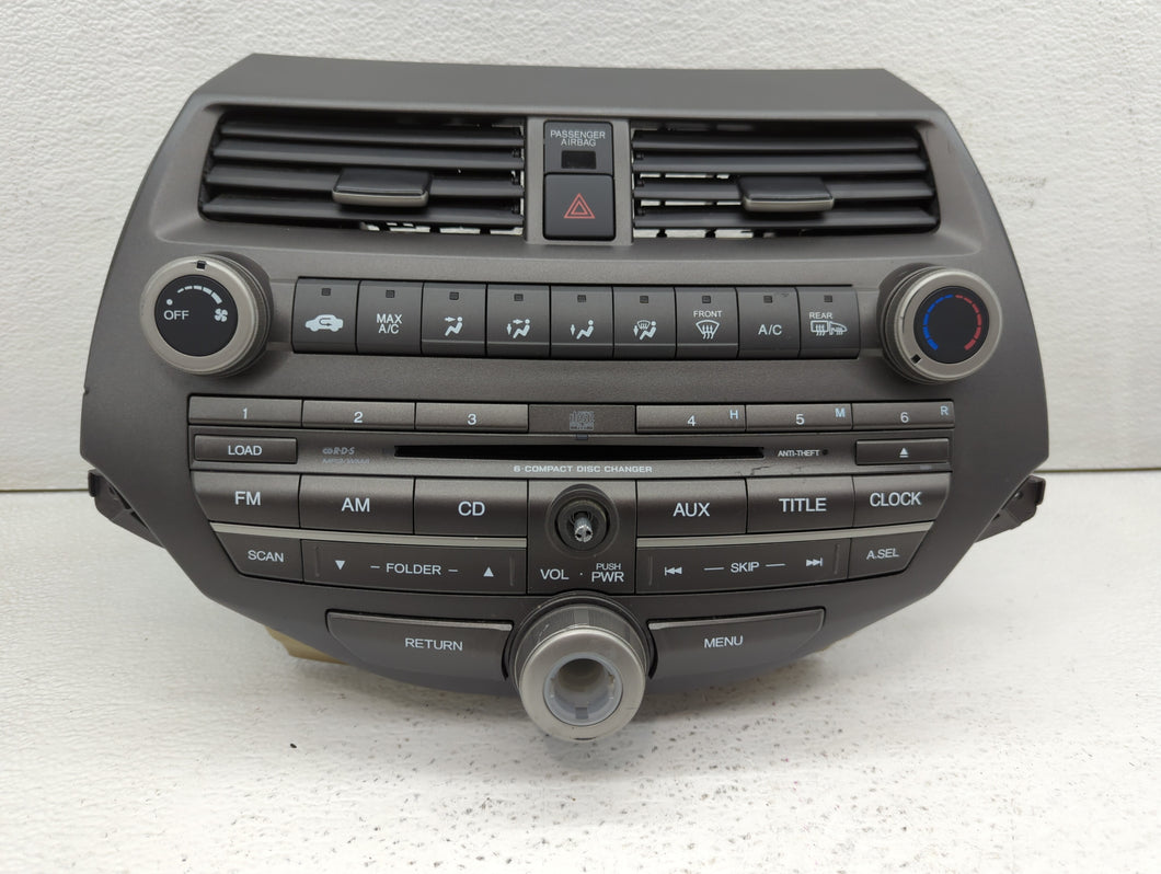 2011-2012 Honda Accord Radio AM FM Cd Player Receiver Replacement P/N:77260TA6 A400 Fits 2011 2012 OEM Used Auto Parts