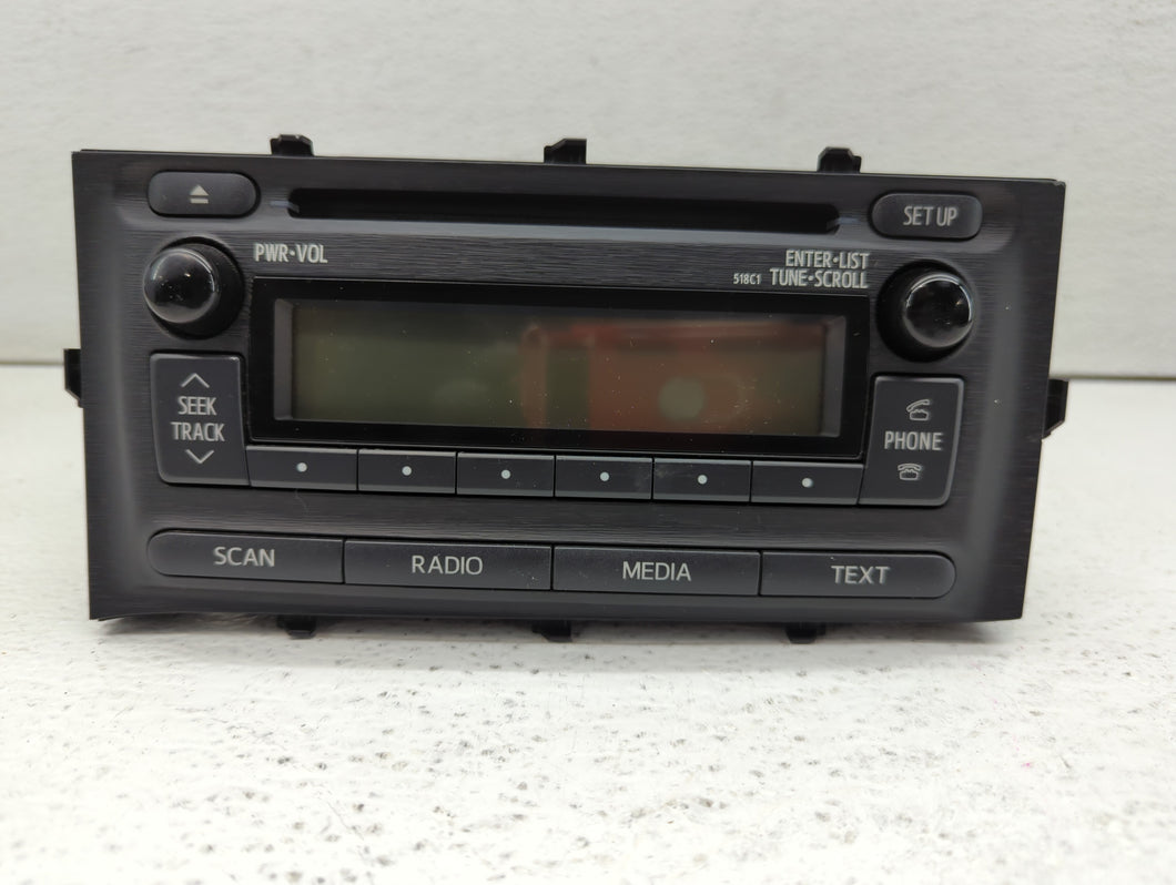 2012-2014 Toyota Prius C Radio AM FM Cd Player Receiver Replacement P/N:86120-52D10 Fits 2012 2013 2014 OEM Used Auto Parts