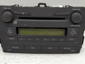 2009 Toyota Corolla Radio AM FM Cd Player Receiver Replacement P/N:86120-12B30 Fits OEM Used Auto Parts