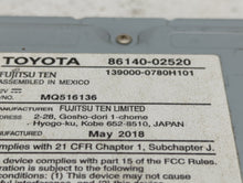 2017-2019 Toyota Corolla Radio AM FM Cd Player Receiver Replacement P/N:86140-02520 Fits 2017 2018 2019 OEM Used Auto Parts