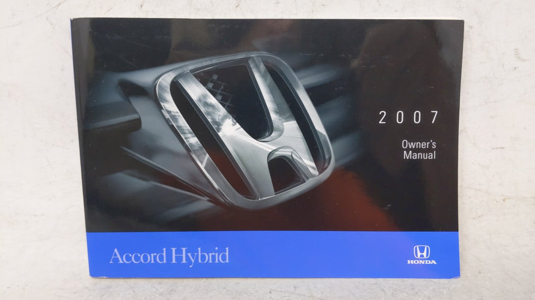 2007 Honda Accord Owners Manual Book Guide OEM Used Auto Parts - Oemusedautoparts1.com