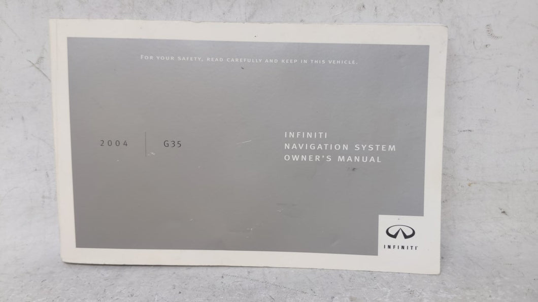 2004 Infiniti M35 Owners Manual Book Guide OEM Used Auto Parts - Oemusedautoparts1.com