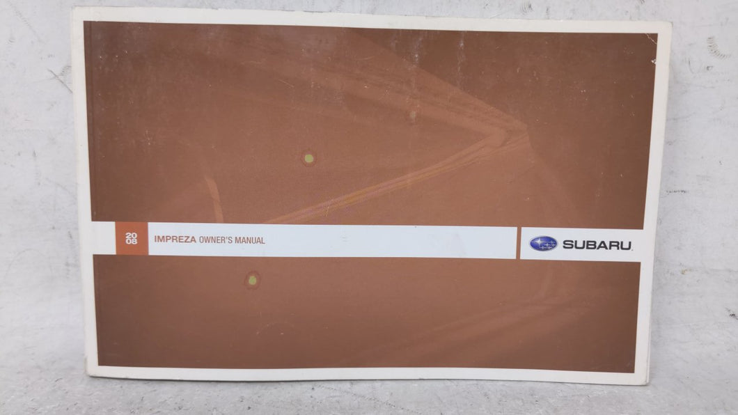 2008 Subaru Impreza Owners Manual Book Guide OEM Used Auto Parts - Oemusedautoparts1.com