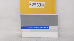 2006 Subaru Legacy Owners Manual Book Guide OEM Used Auto Parts - Oemusedautoparts1.com